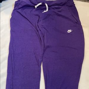 purple nike joggers
